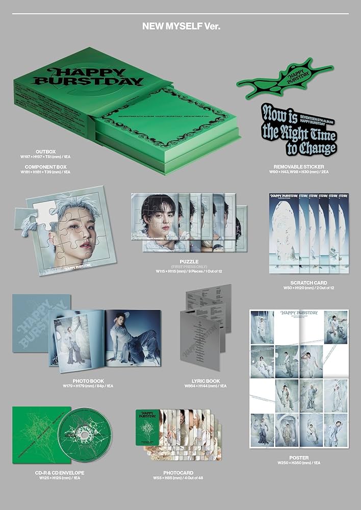 新品未開封 8枚 HAPPY BURSTDAY SEVENTEEN 3形態 CD 3形態セット》 SEVENTEEN 5th Album「HAPPY BURSTDAY